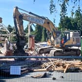 Co-Op, Kidderminster, Franche Road, demolition has started.