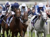 America Queen, right, finishing second in the Lowther Stakes at York
