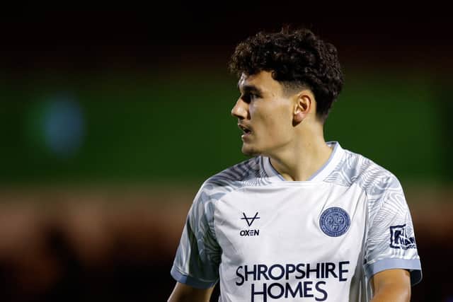 Kian McMahon-Brown made his Shrewsbury Town debut