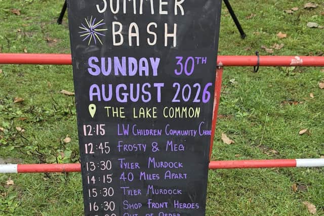 The line up of musicians at the Big Summer Bash in Llandrindod Wells