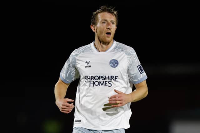 Tom Anderson in action for Shrewsbury Town