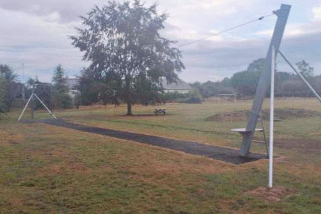 New zip-wire installed at Ludlow park