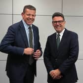 Prime Minister Andy Burnham with Welsh First Minister Rhun ap Iorwerth