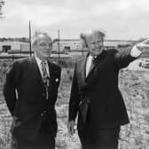 Bob Tilmouth, right, at the then new Stafford Park industrial area.