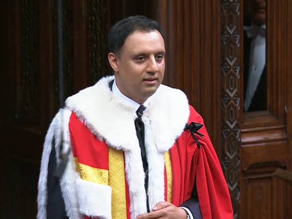 Anas Sarwar in his Lords robes