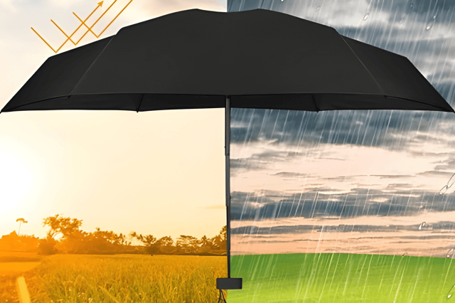 The compact Aolso UV travel umbrella is now £8.49, with a 15% saving