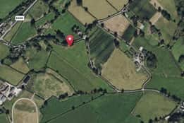 A satellite image showing for context the site between Arddleen and Guilsfield where six holiday lodges could be built. UK Grid Reference finder