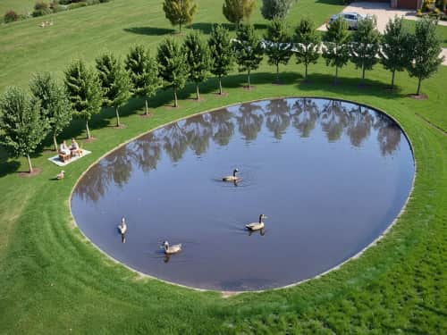 The proposed pond and landscaping at the Criftins site