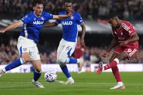 Alexander Isak scores against Ipswich