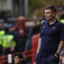 Paul Heckingbottom gestures on the touchline