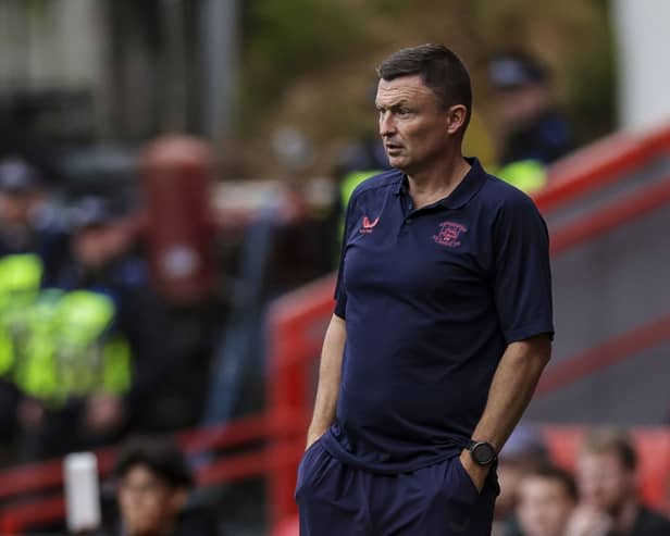 Paul Heckingbottom gestures on the touchline