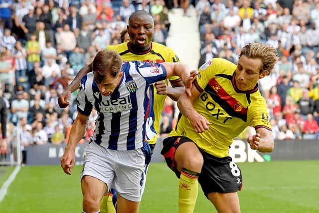 ’In your head...’ Jayson Molumby gets clattered by Edoardo Bove, who injures himself.
Tim Thursfield/Iconic Media Group