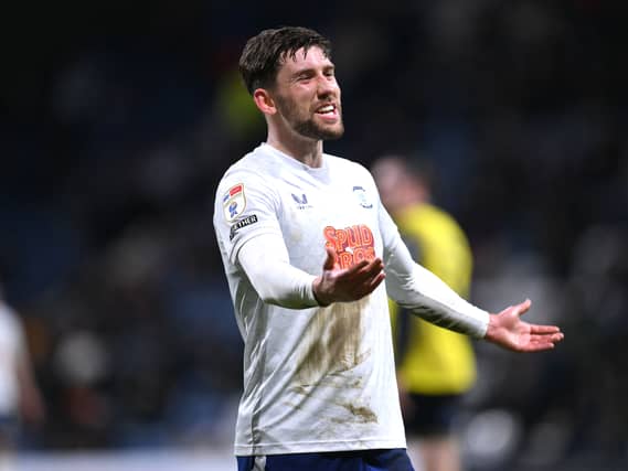 Callum Lang in action for Preston