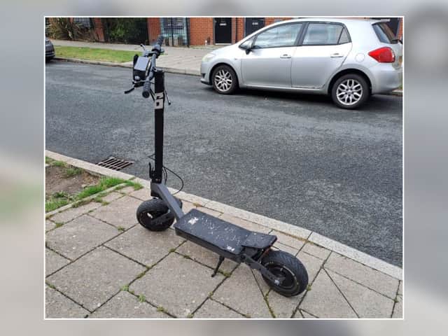 Police seized the e-scooter after the boy was identified thanks to his social media posts