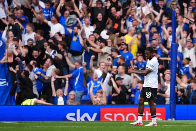 Jackson Tchatchoua appears dejected after scoring an own goal during Wolves' Championship draw with Birmingham City at St Andrew's @ Knighthead Park, Birmingham