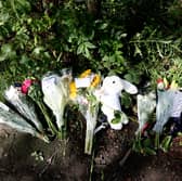 Tributes left in woodland at the Wyrley and Essington nature reserve