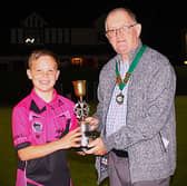 Wrockites rule again – Rowan Fuller receives the Ashton Cup from league president Mike Potter