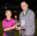 Wrockites rule again – Rowan Fuller receives the Ashton Cup from league president Mike Potter