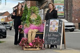 Flora the Fairy has been created by staff at The Flower Girl, and showing off the stunning scarecrow are Amelia Ruscoe and owner Rachael Pallett.