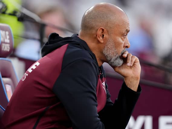 Nuno Espirito Santo on the West Ham bench