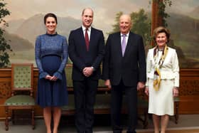 William and Kate with the late King and Queen of Norway