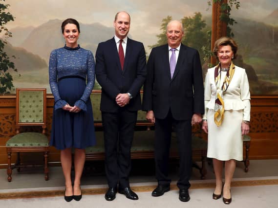 William and Kate with the late King and Queen of Norway
