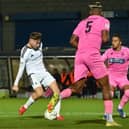 Remi Walker fires home from the edge of the box to give AFC Telford United a 1-0 lead