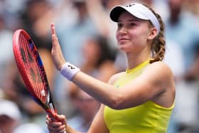 Elena Rybakina celebrates