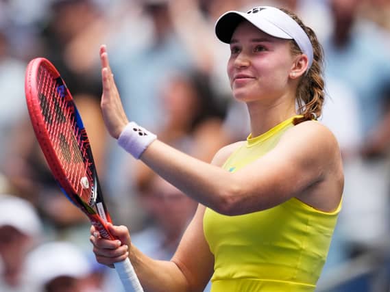 Elena Rybakina celebrates