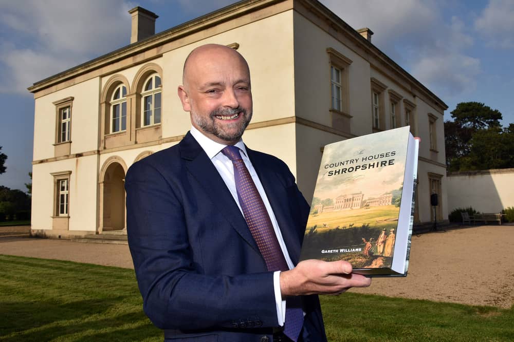 Gareth Williams with his book ‘The Country Houses of Shropshire’.