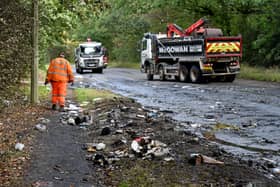 The scene of a lorry fire on the A460, Shareshill which was carrying toilet rolls.
Tim Thursfield/Iconic Media Group