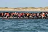 People traffickers have started using mega dinghy's to cross the English Channel this summer. From Facebook.