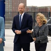 The Prince and Princess of Wales during a visit to Everton FC’s Hill Dickinson Stadium in Liverpool for the launch of the suicide prevention toolkit