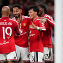 Lisandro Martinez celebrates