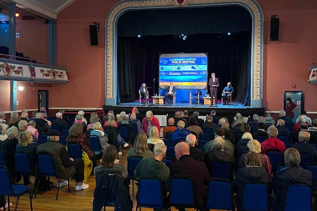About 100 people attended a public meeting in Llandrindod Wells recently to discuss proposed health cuts