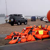 Discarded life jackets