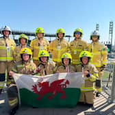 The Mid and West Wales Firefighters who took part in the 9/11 Stair Climb challenge