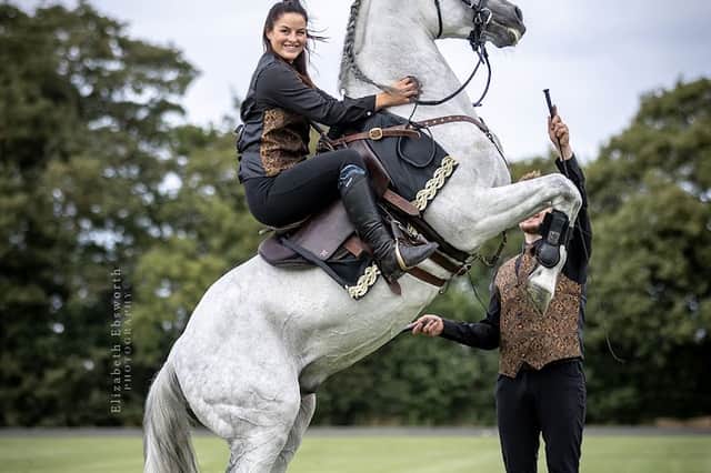 Excitement was provided in the main ring by the OG Performance horses and their team of specialist riders displaying tricks used in multiple film and TV series.