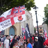 Portsmouth anti-migrant protesters