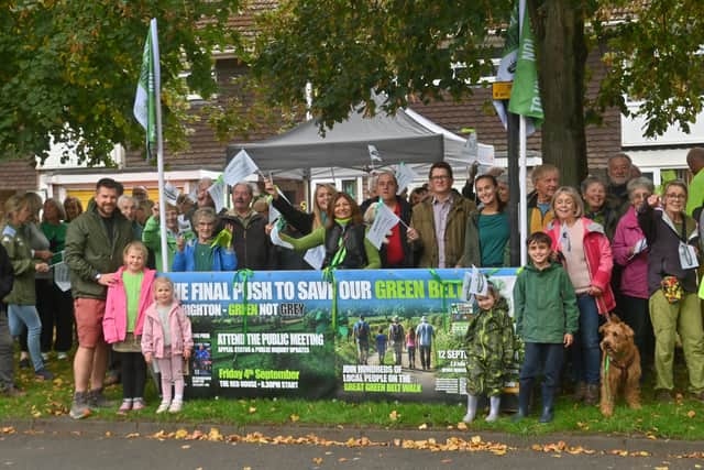A Protest walk has taken place in Albrighton, where they are fighting a huge housing development.