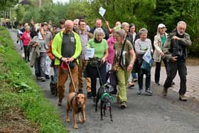 Protesters in Albrighton who have been campaigning against 