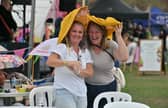 Ludlow Food Fest at the castle.   Michelle and Belinda Poole from Solihull and Ludlow.