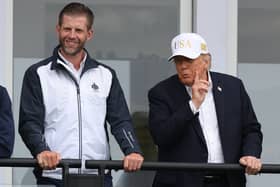 Donald Trump with son Eric (left)