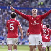 Benjamin Sesko celebrates