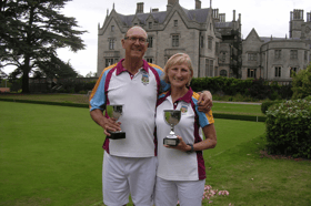 Lilleshall’s champion duo – Peter and Theresa Hancock with their trophies on the final finals day
