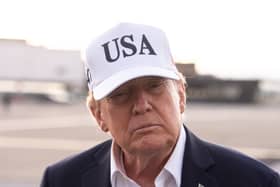 Donald Trump with a USA cap