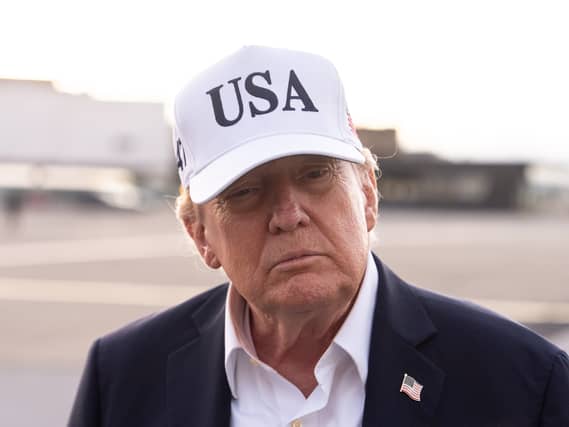 Donald Trump with a USA cap