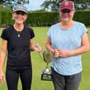 Ready for the final – Ladies Merit contestants Julia Watson and (right) winner Mandy Hare