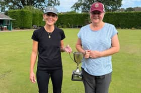 Ready for the final – Ladies Merit contestants Julia Watson and (right) winner Mandy Hare