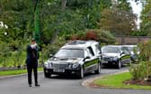 The funeral of 101 year old D-Day veteran Eric Lucas at Emstrey Crematorium, Shrewsbury